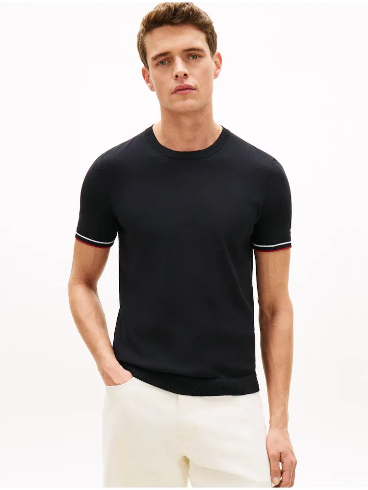 Джемпер из хлопка TOMMY HILFIGER, Black