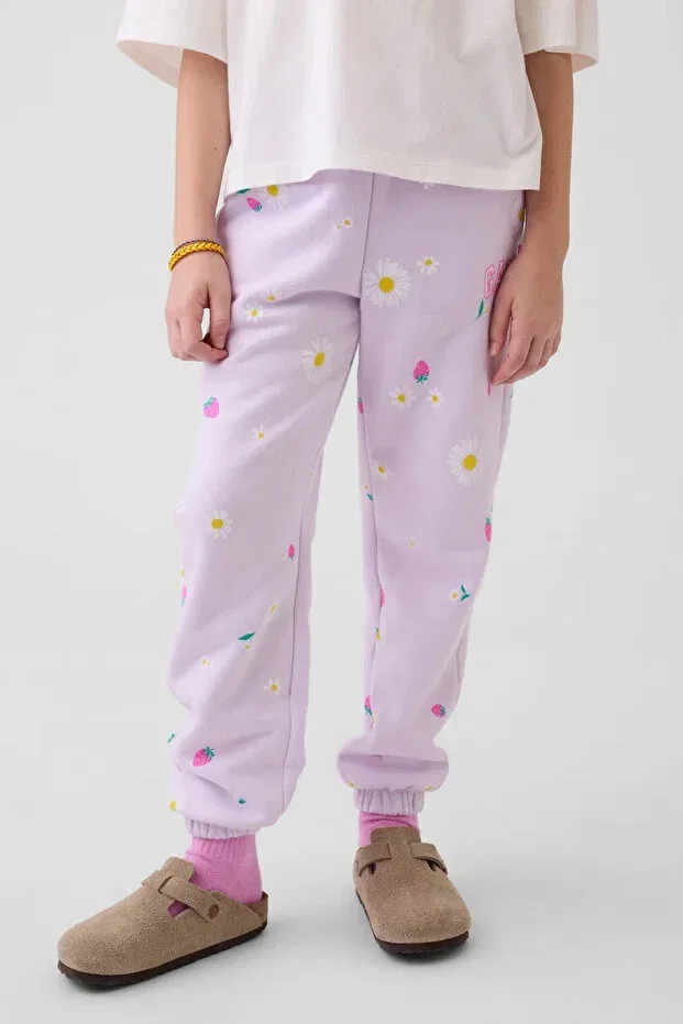 Детские спортивные штаны для девочек с принтом Relaxed Fit Gap, Lilac — фото 4