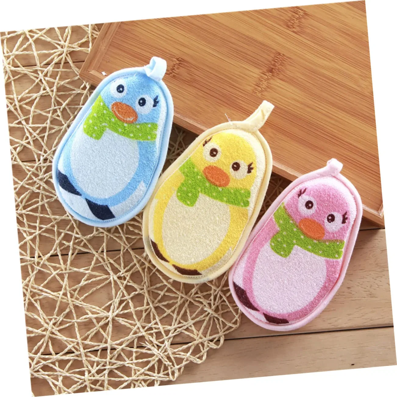 Спонж для ванны Minkissy, 3 шт, 13.5x9x2 см, мультиколор — фото 3