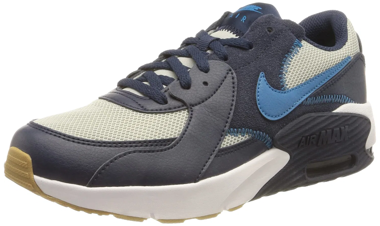 Детские кроссовки для мальчиков с амортизацией NIKE Air Max Excee NIKE, Grey Fog Imperial Blue Midnight Navy