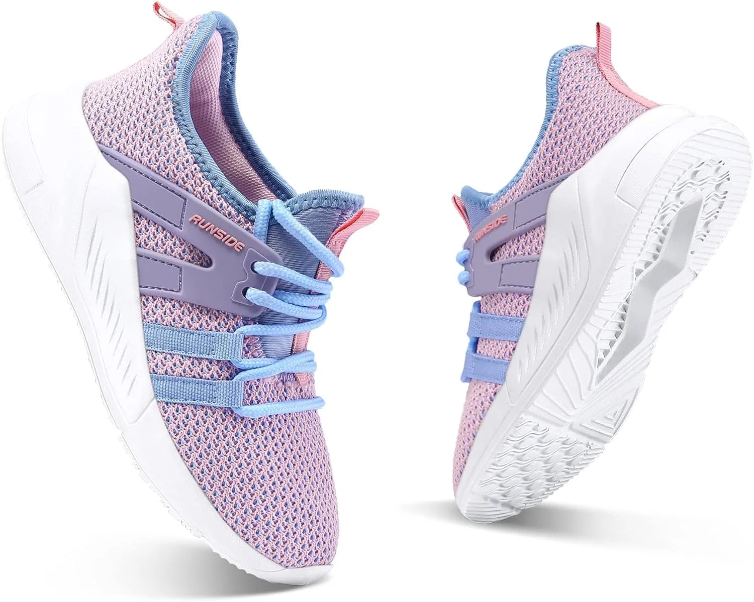 Детские кроссовки для девочек со шнуровкой RUNSIDE, Purple — фото 4