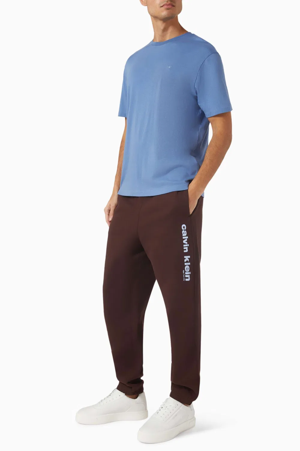 Calvin Klein Спортивные штаны хлопковые с принтом ретро, коричневый — фото 2