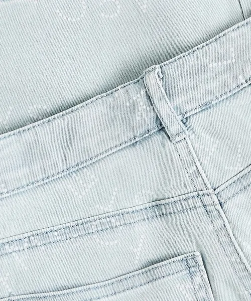 Шорты джинсовые с логотипом Kids Logo Print Denim Shorts Stella McCartney, Light Blue/White — фото 3