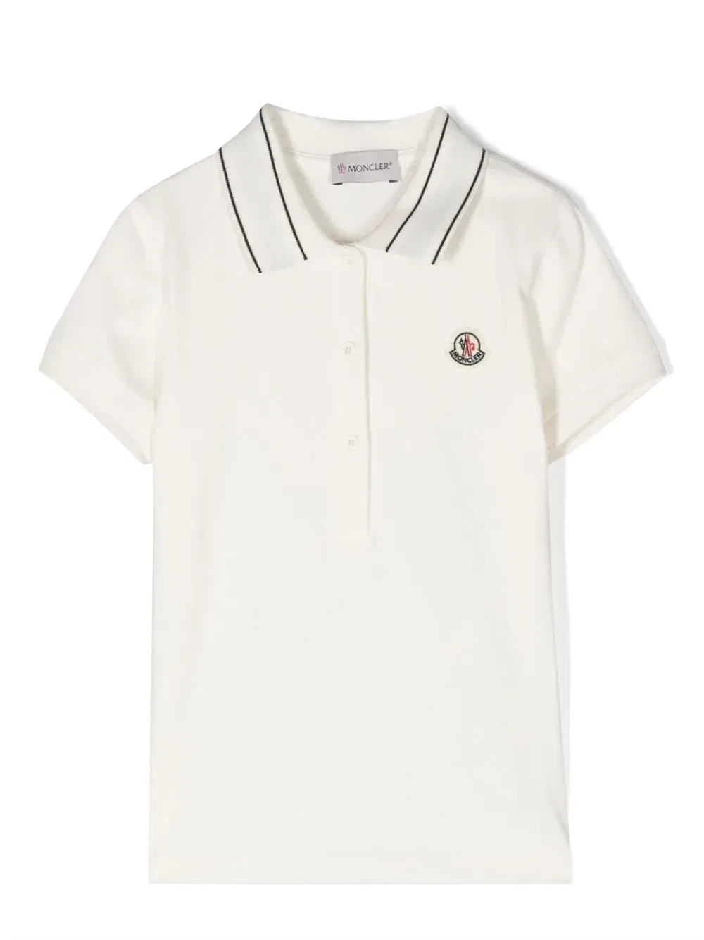 Рубашка поло с логотипом Moncler Enfant, белый