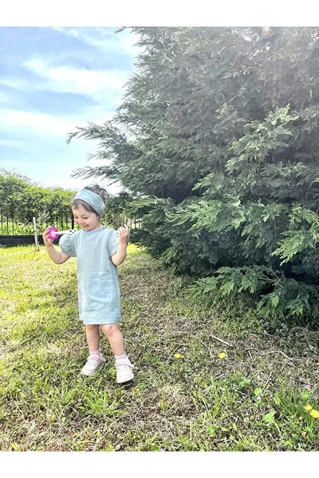 Детское платье для девочек хлопковое Bebeu, Green — фото 2