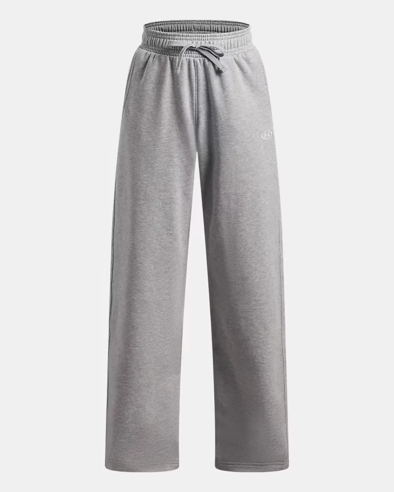 Штаны 71 см утепленные с начесом Rival Fleece UnderArmour, Mod Gray Light Heather/White — фото 4