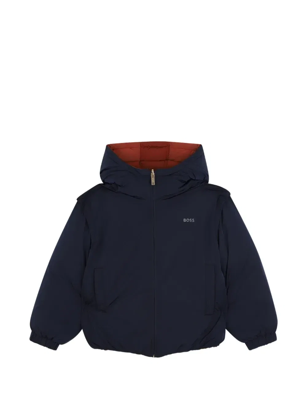 Двусторонняя куртка с капюшоном Boss Kidswear, красный — фото 3