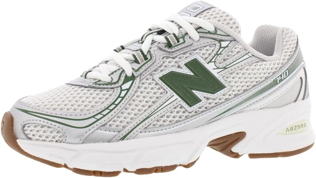 Детские кроссовки для девочек New Balance 740 Bungee GS, Grey/Green-Bright White
