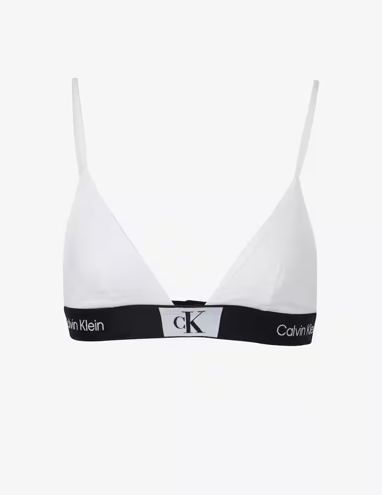 

Бюстгальтер с треугольными чашками без подкладки Calvin Klein, белый