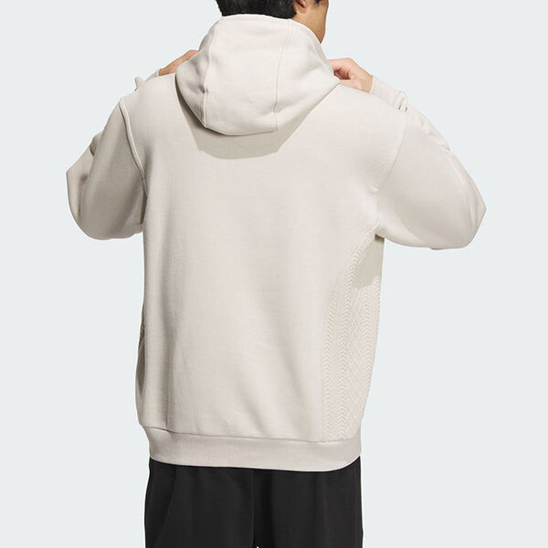 Толстовка с капюшоном из флиса Adidas, белый — фото 3