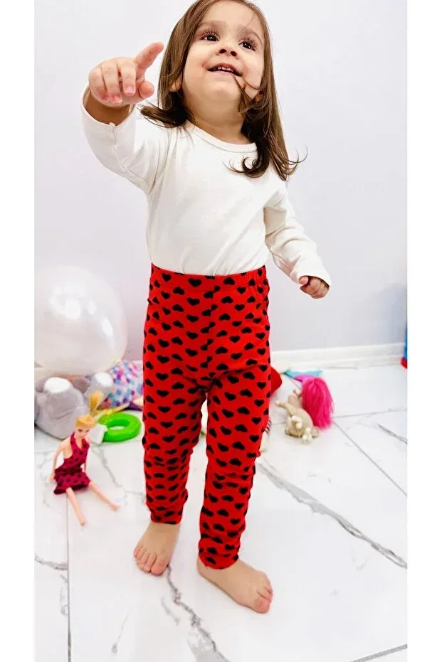 Детские леггинсы для девочек с принтом Td Collection, Red