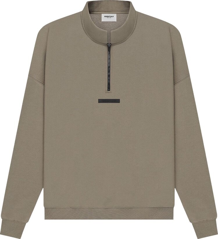 Толстовка Fear of God Essentials Mockneck Half Zip 'Taupe', загар — фото 2