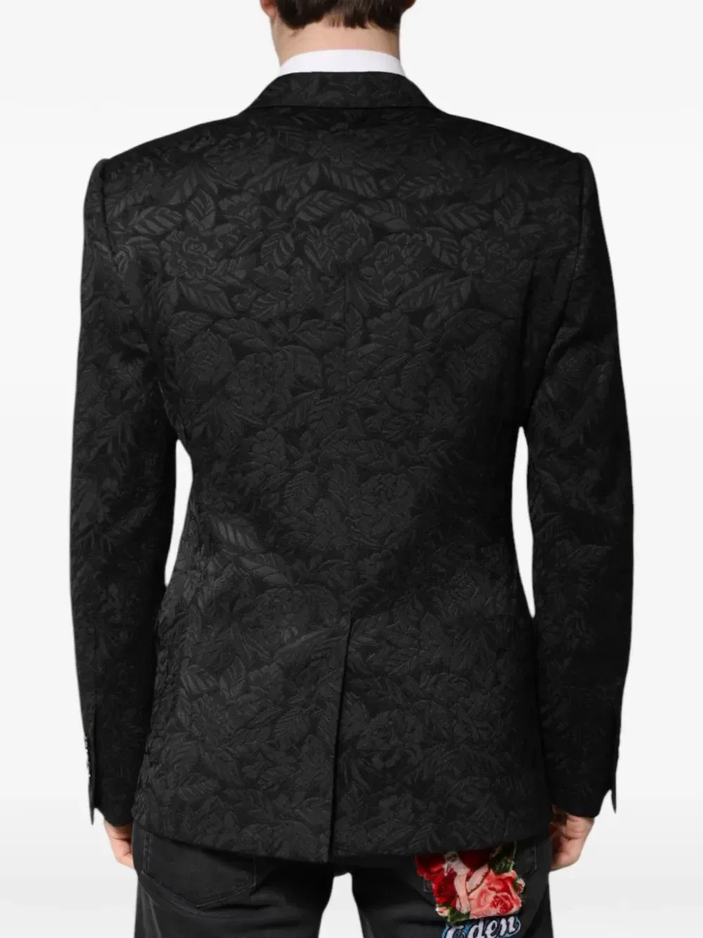 Блейзер Martini из цветочной парчи DOLCE & GABBANA, черный — фото 3