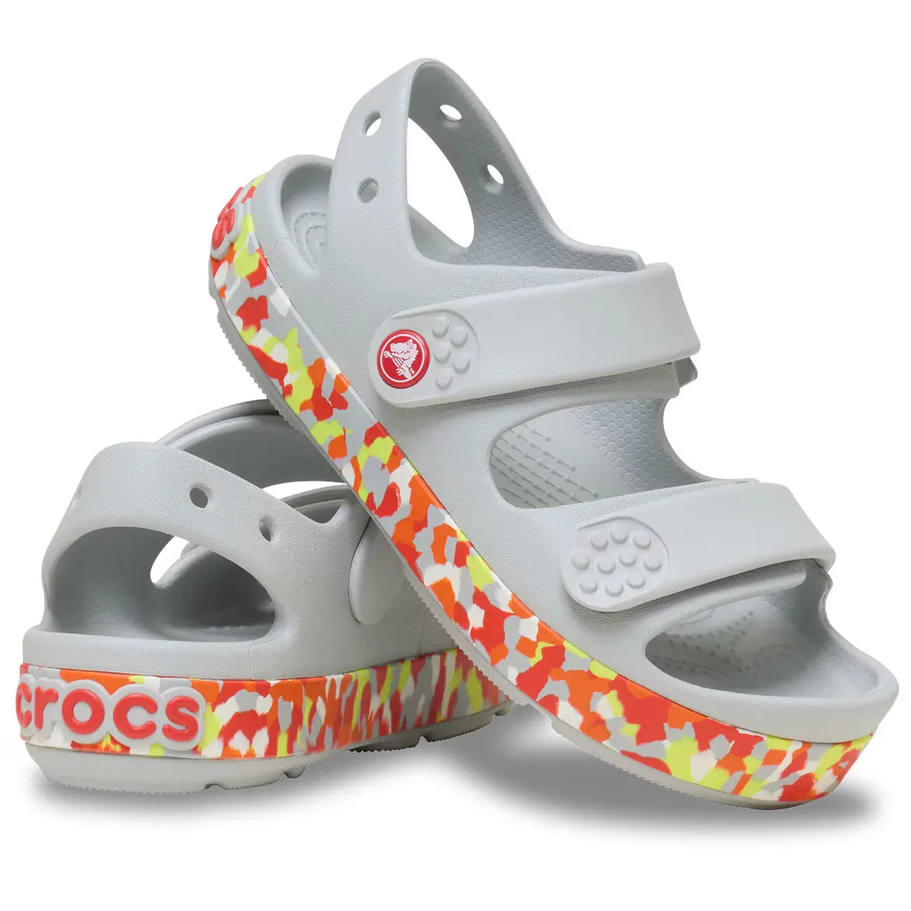 Детские сандалии для мальчиков с дизайном, светящимся в темноте, Crocs, Gris — фото 2