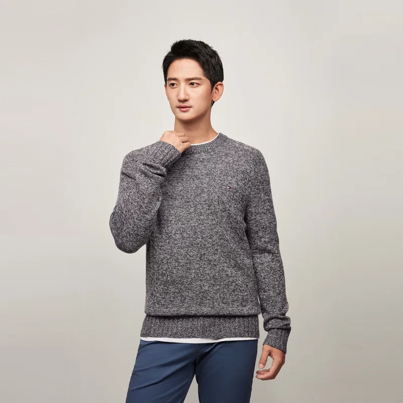 Мужской свитер с круглым вырезом Tommy Hilfiger, Navy Blue DW5 — фото 4