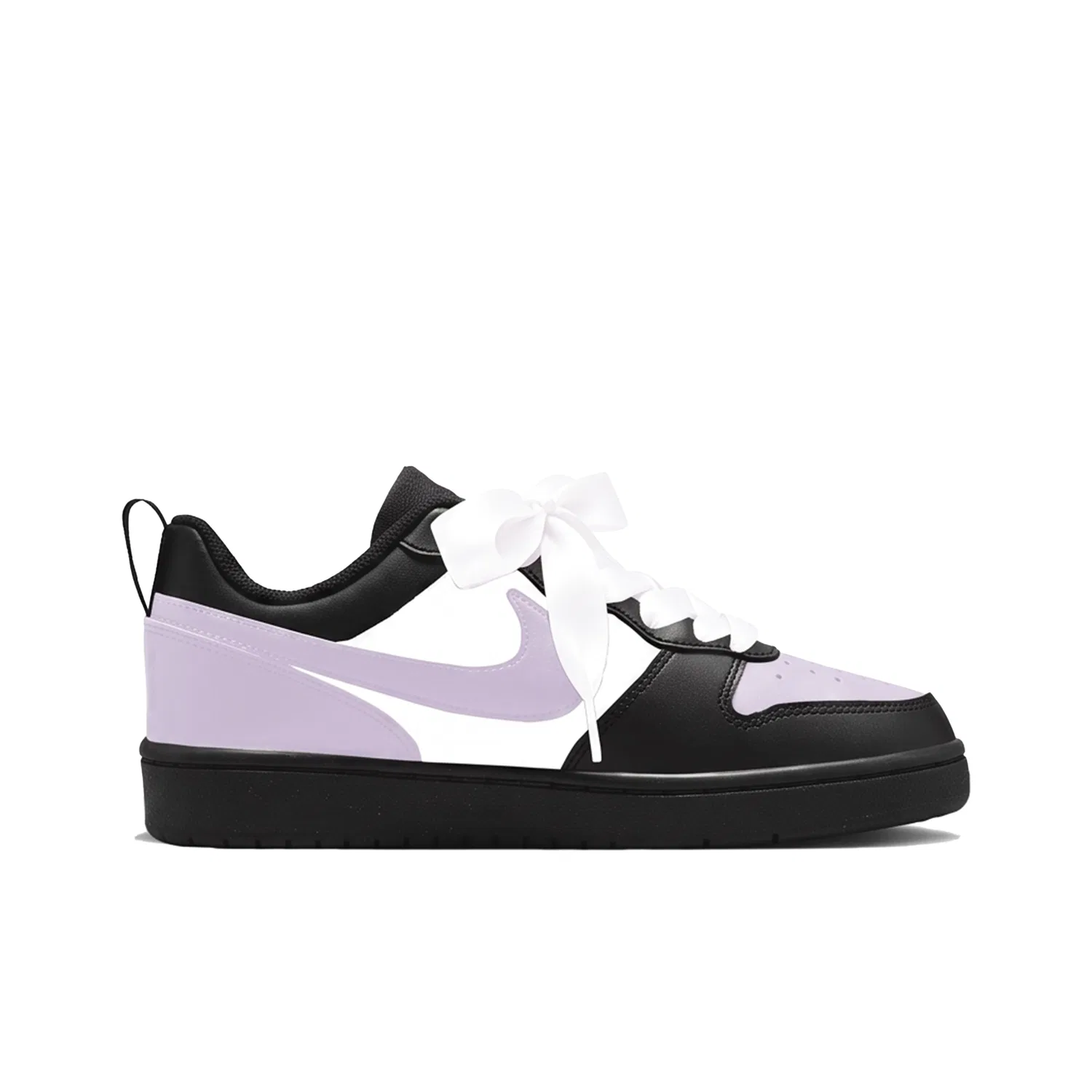 Детские кроссовки для скейтбординга с ручной росписью Court Borough, Nike, Black — фото 4