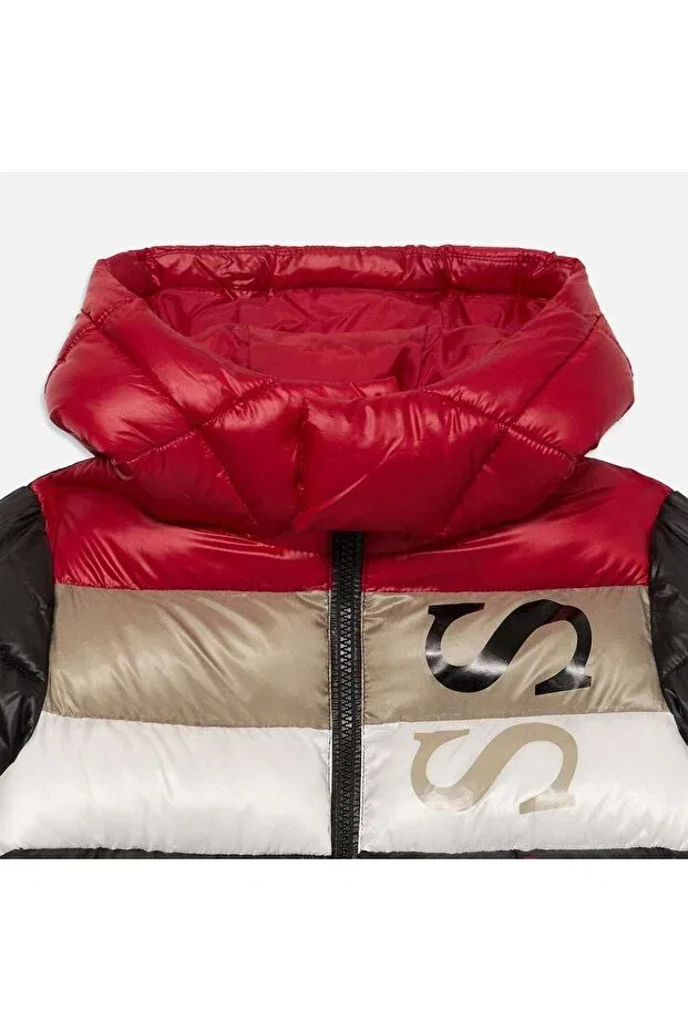 Детская куртка для девочек с длинным рукавом Hooded padded ls puff Guess, Multicolor — фото 3