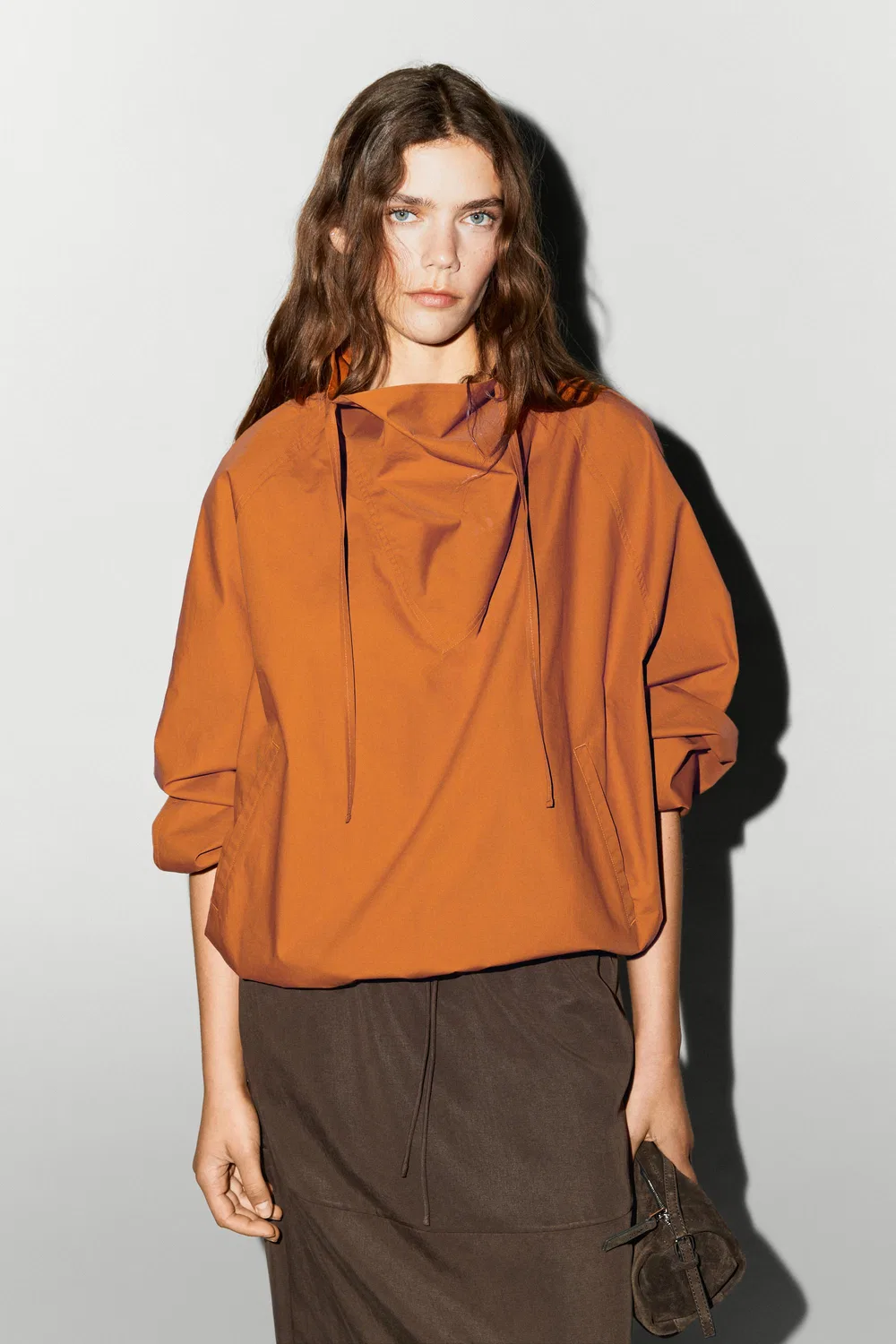 Техническая куртка-бомбер Massimo Dutti, оранжевый — фото 3