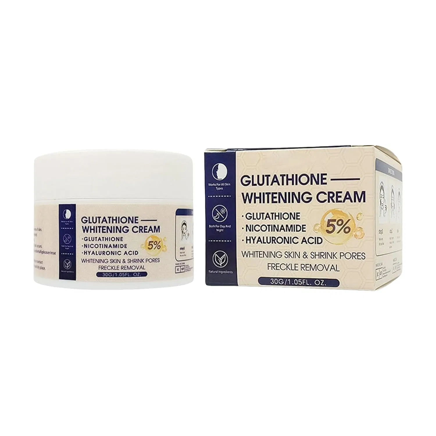 Увлажняющий крем для лица Glutathione Skin Whitening Cream Rubu22a, 10 мл
