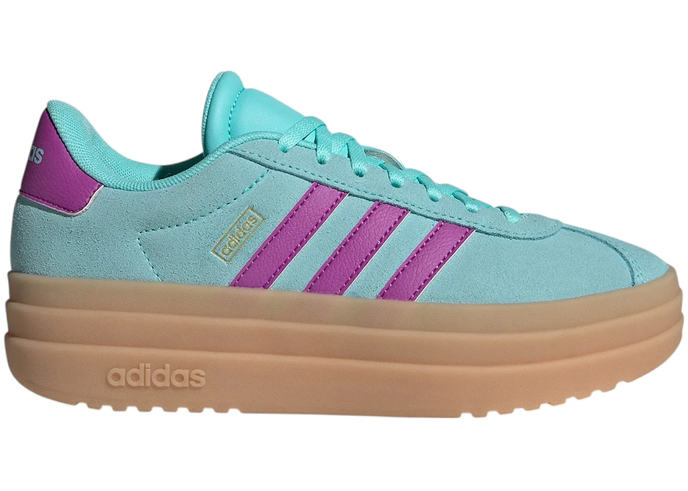 Детские кроссовки Lifestyle Adidas VL Court Bold, Flash Aqua Purple Burst Gum