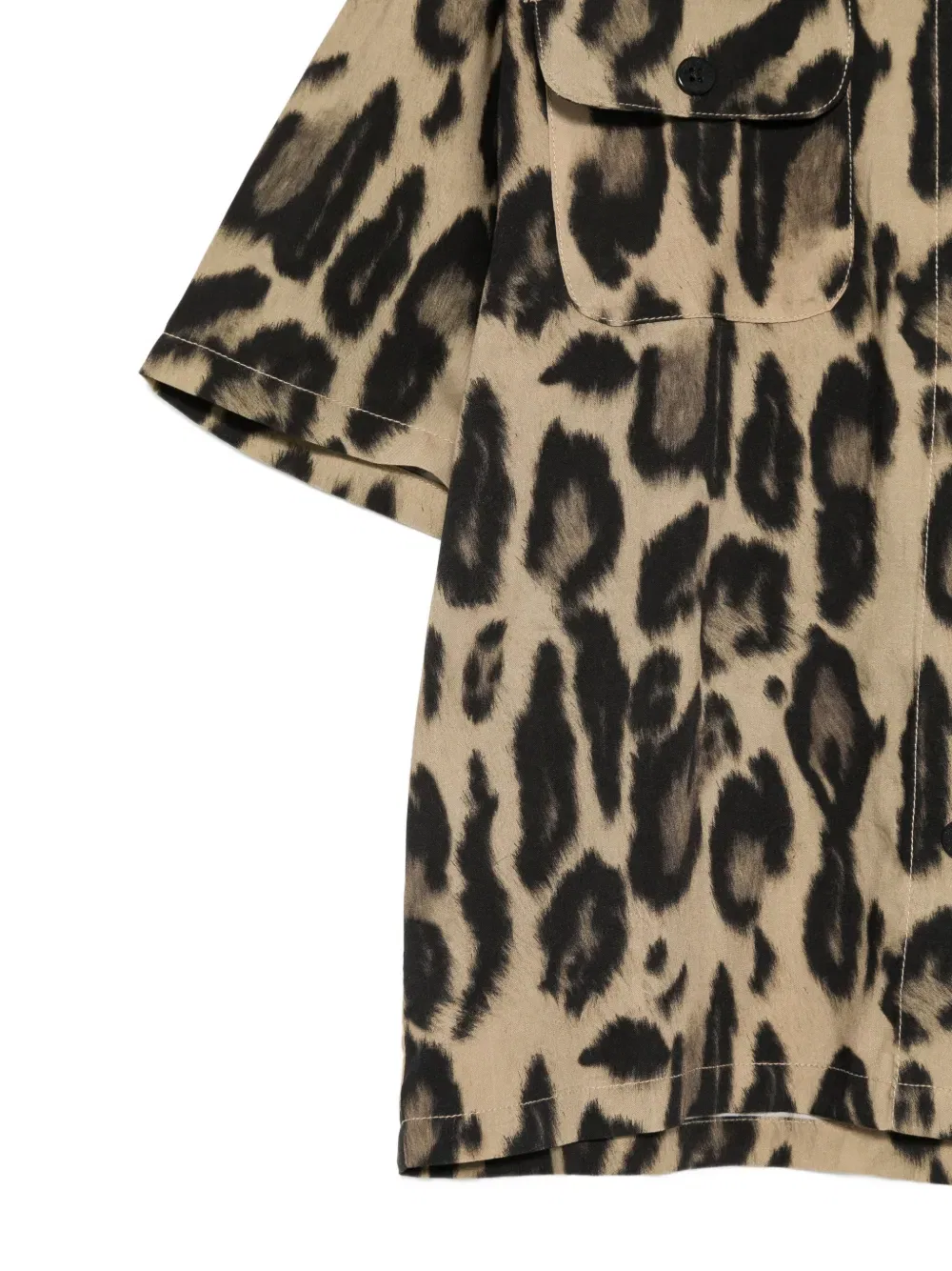 Рубашка с леопардовым принтом Stella McCartney Kids, коричневый — фото 3