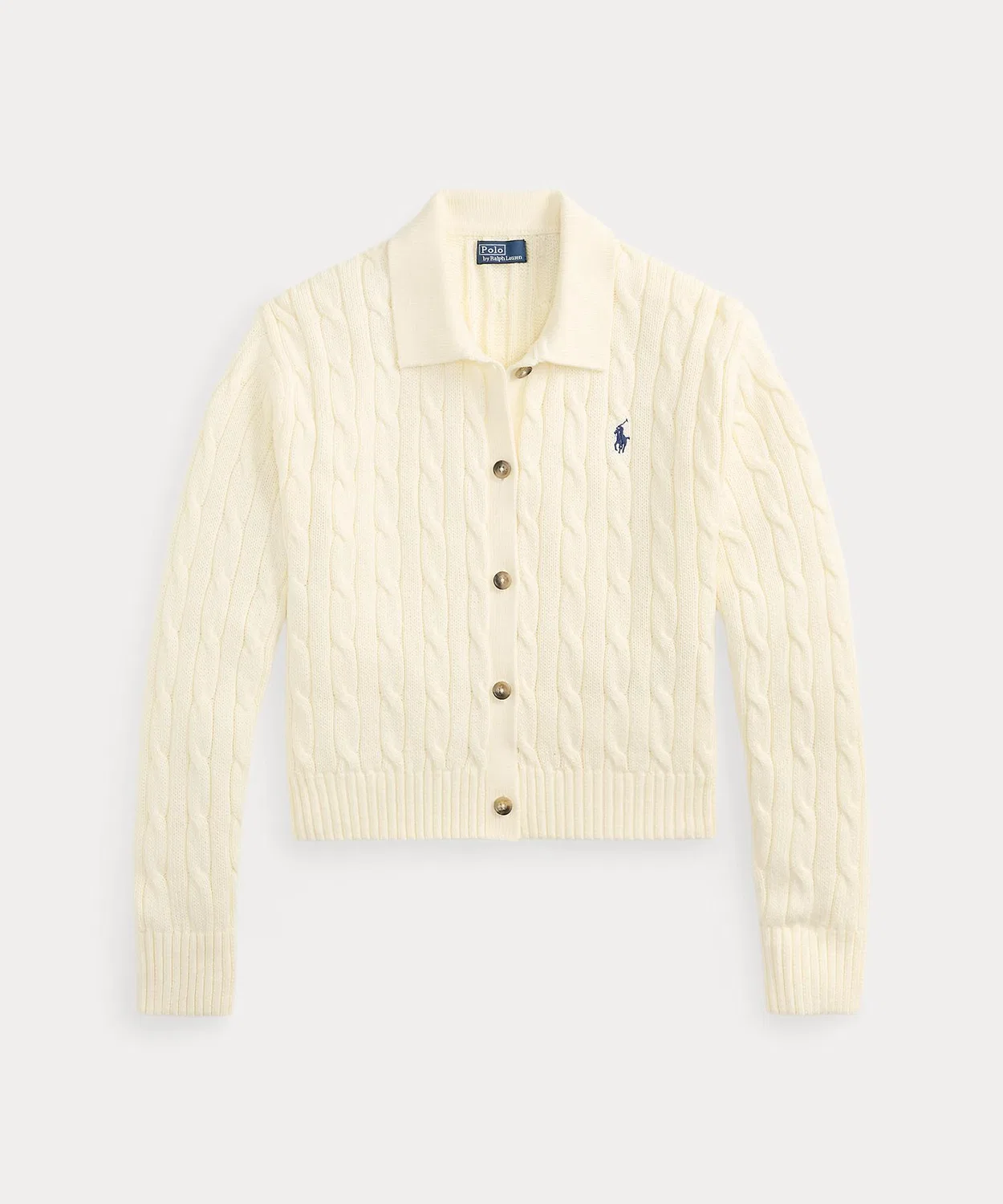 POLO RALPH LAUREN Женский кардиган с поло-воротником Cable Cotton Polo — фото 2