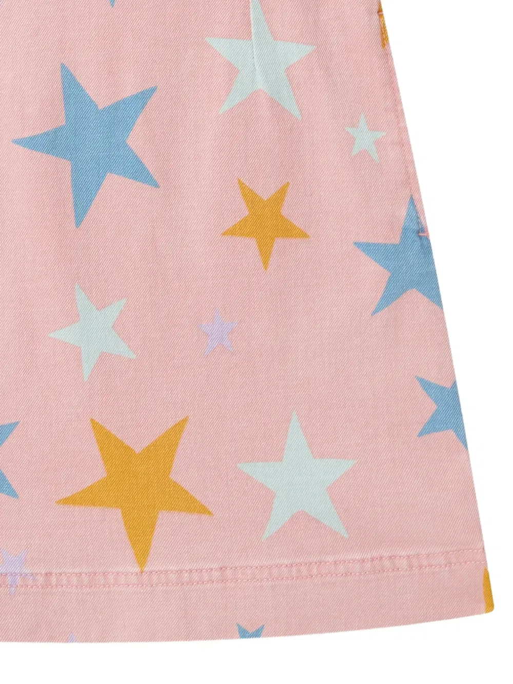 Джинсовое платье со звездным принтом Stella McCartney Kids, розовый — фото 4