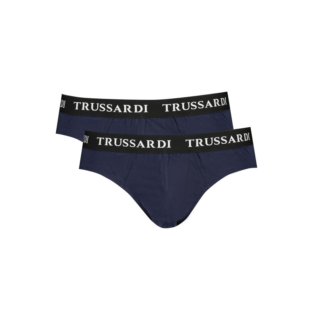 

Комплект мужского нижнего белья из синего хлопка Trussardi