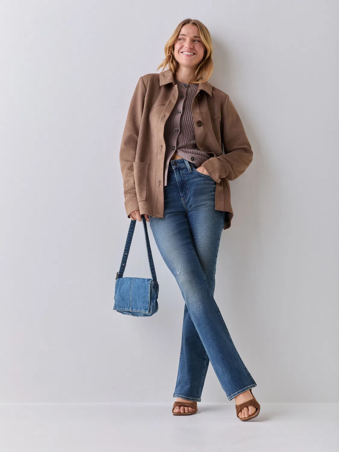 Синие джинсы Levi's Ducked Out 725 с высокой посадкой Bootcut