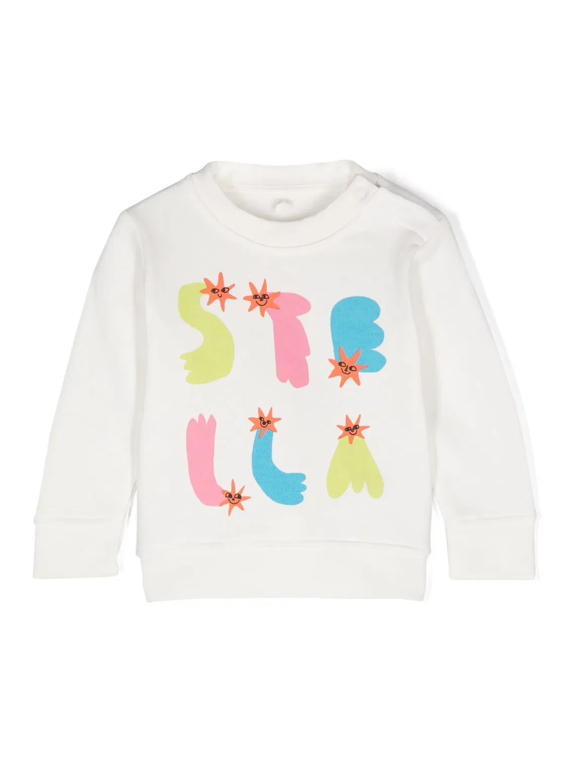 Толстовка с логотипом из органического хлопка Stella McCartney, белый