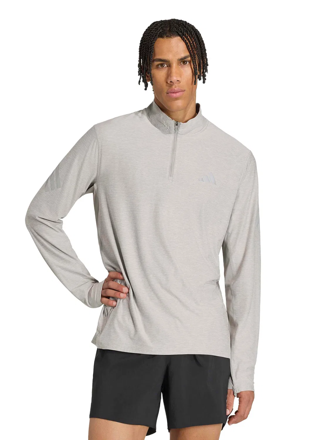Спортивная футболка Adidas Performance Shirt Adi365 Iconic в серебристо-сером и пятнисто-сером цветах — фото 2