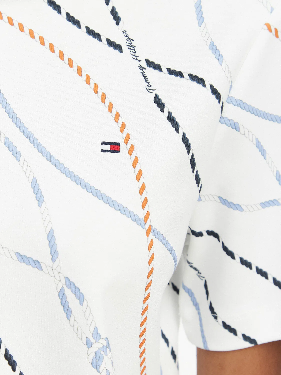 Женская футболка свободного кроя Interlock Tommy Hilfiger, белый — фото 4