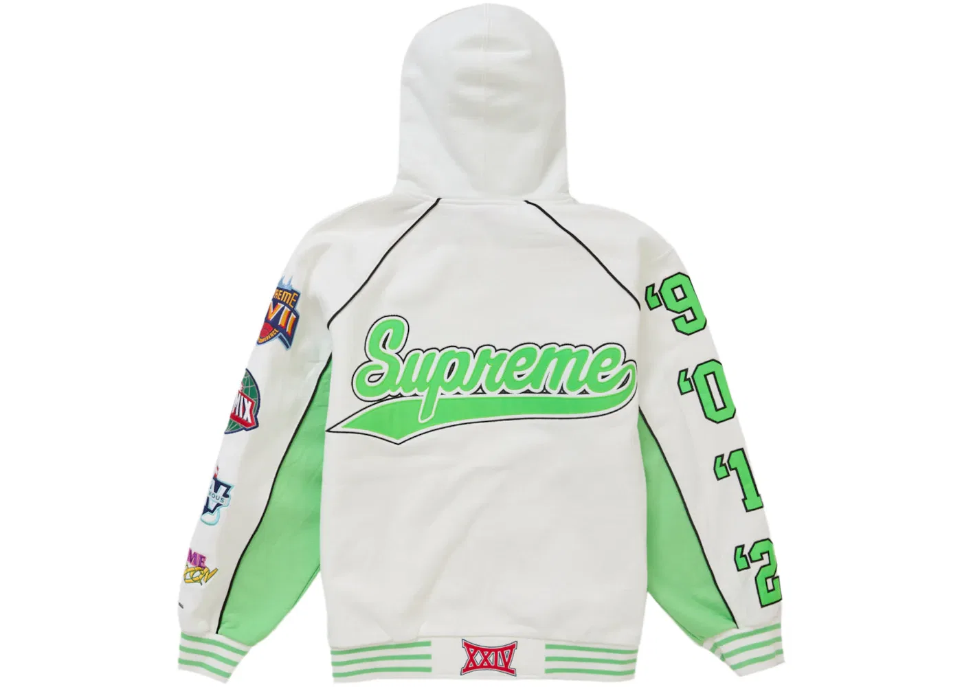 Мужская худи с застежкой-молнией Playoffs Supreme, White — фото 2