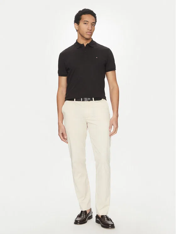 Поло regular fit Essential Tommy Hilfiger, черный — фото 2