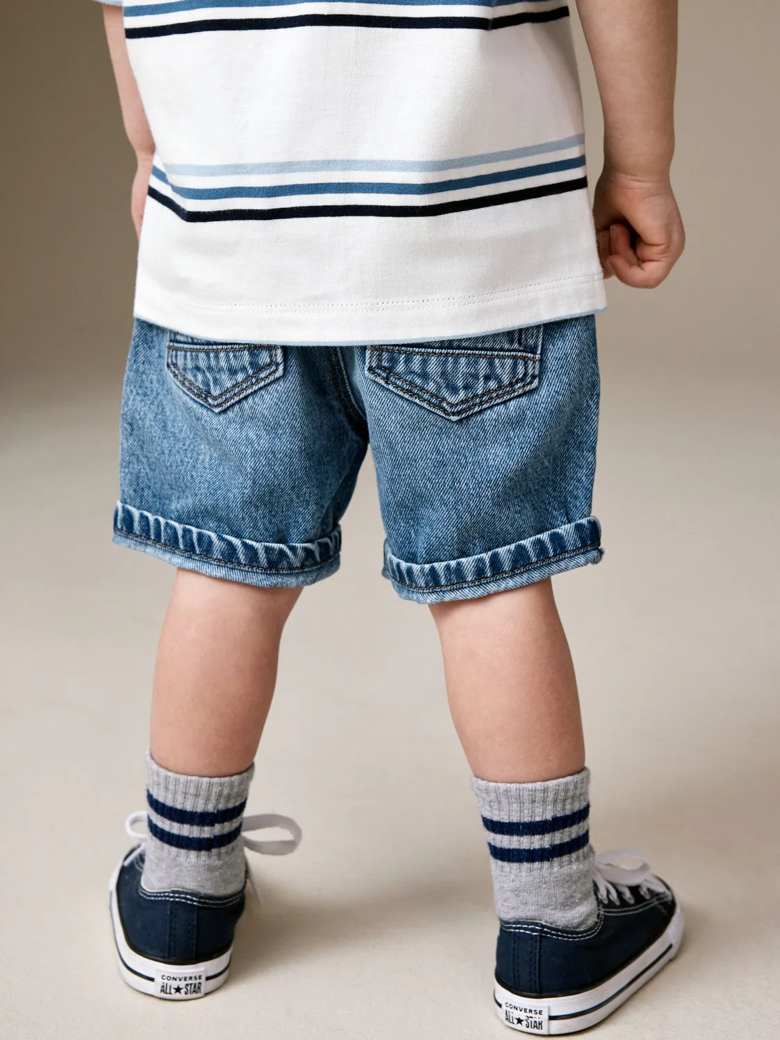 Шорты джинсовые Mid Blue Denim Next, синий — фото 3