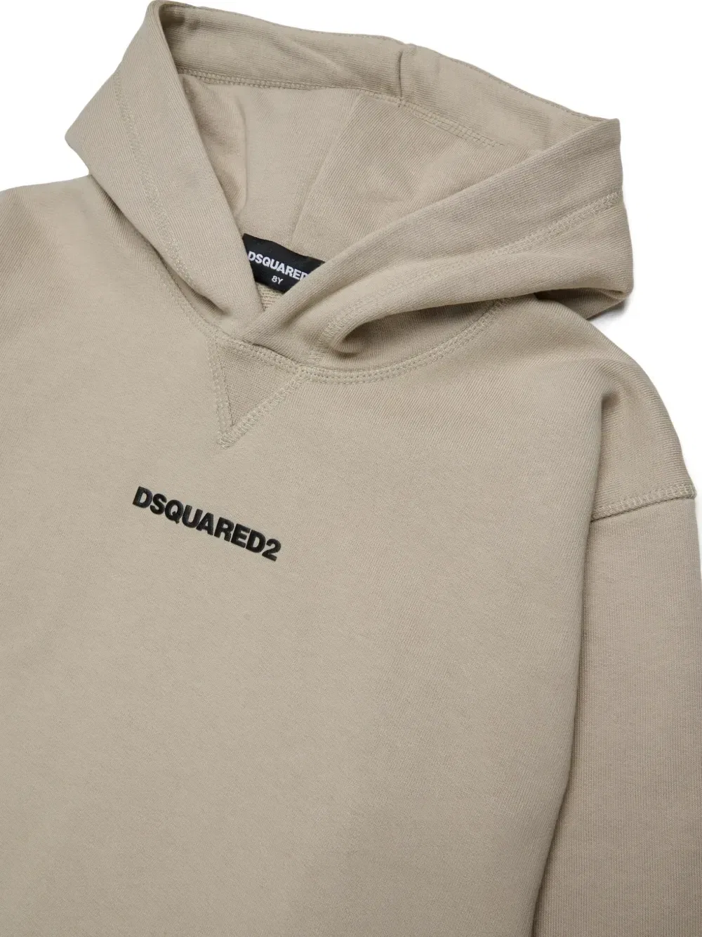 Худи с логотипом Dsquared2 Kids, бежевый — фото 3