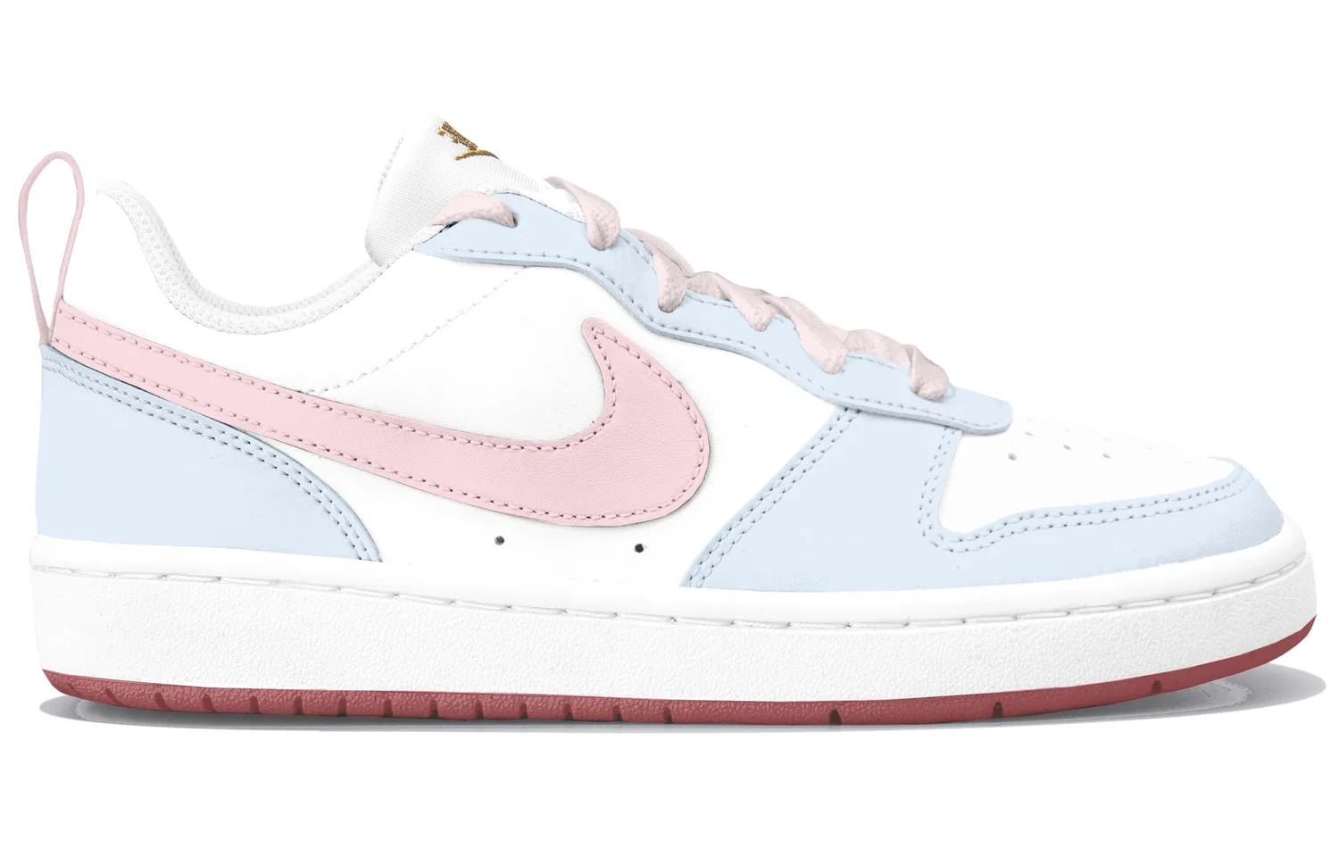 Детские кроссовки для скейтбординга, кожаные, Pink, Court Borough 2, Nike — фото 3