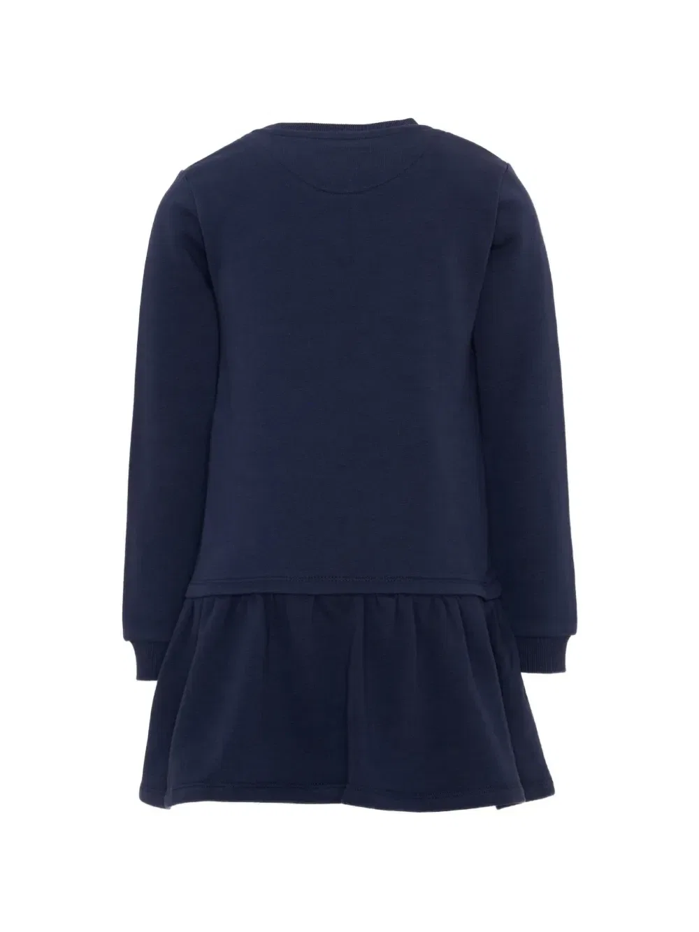Платье с вышитым логотипом и оборками Trussardi Junior, синий — фото 2
