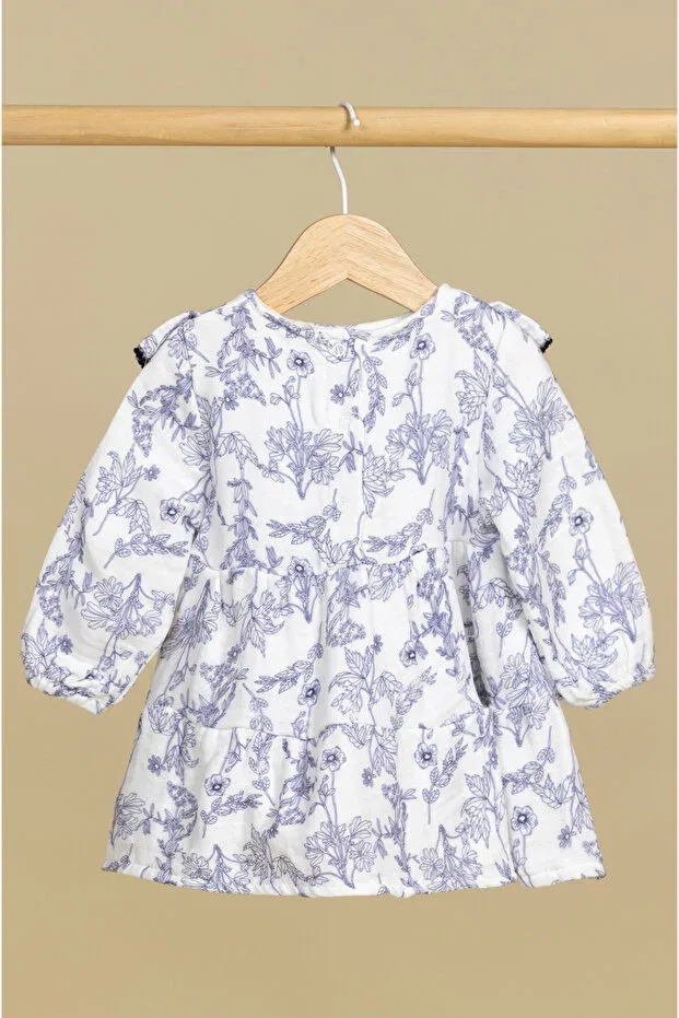 Детское платье для девочек хлопковое Vintage muslin girl's dress C Chimommy, White — фото 2