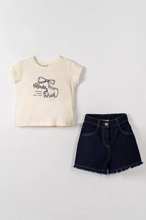 Детская футболка для девочек с принтом Nk Kids, Nude Color — фото 3