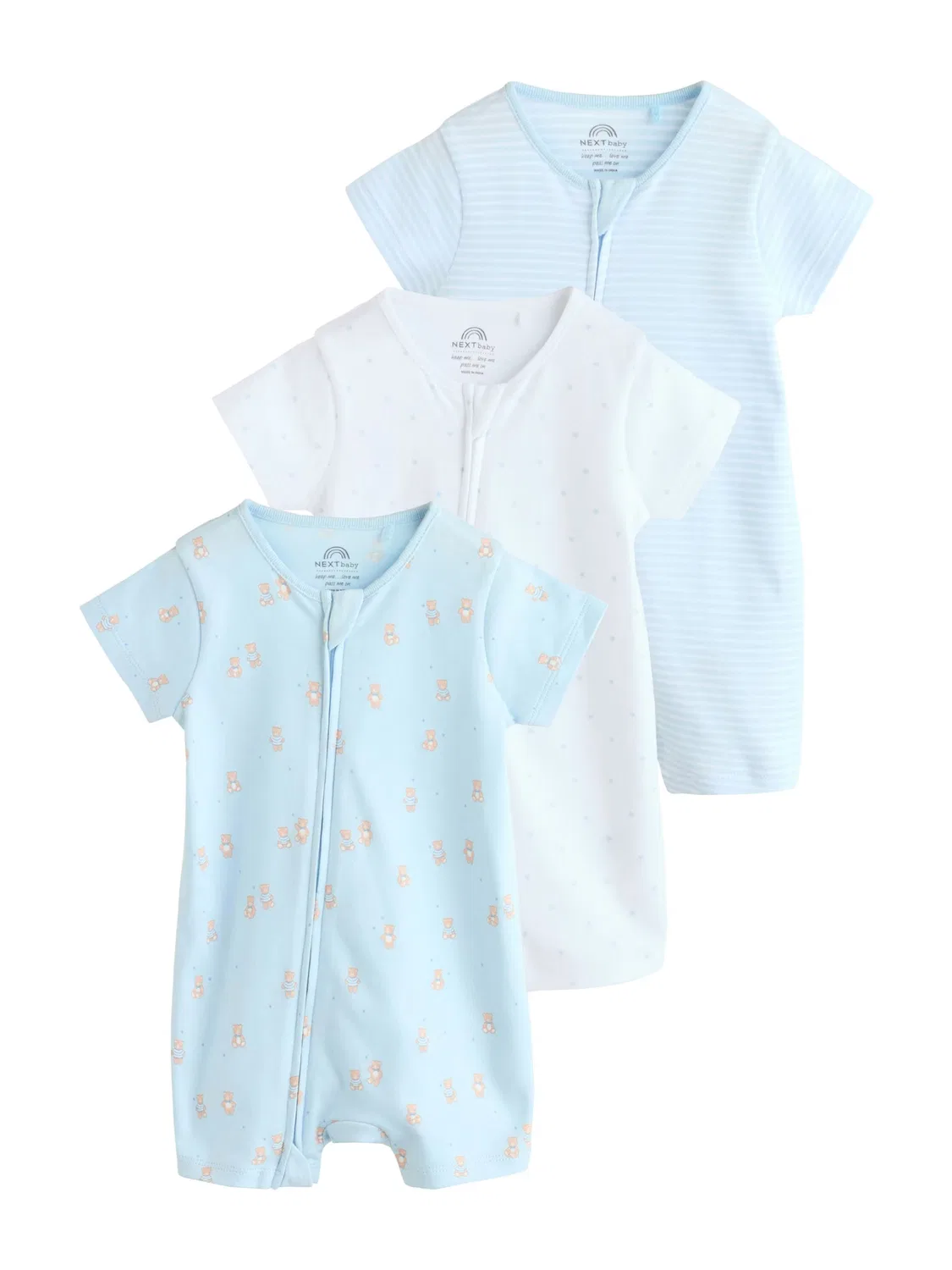 Комбинезон/Боди Next, Light Blue/White