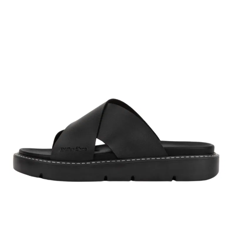 Мужские сандалии из искусственной кожи DIFFERSHOE EXOR 5CM чёрные