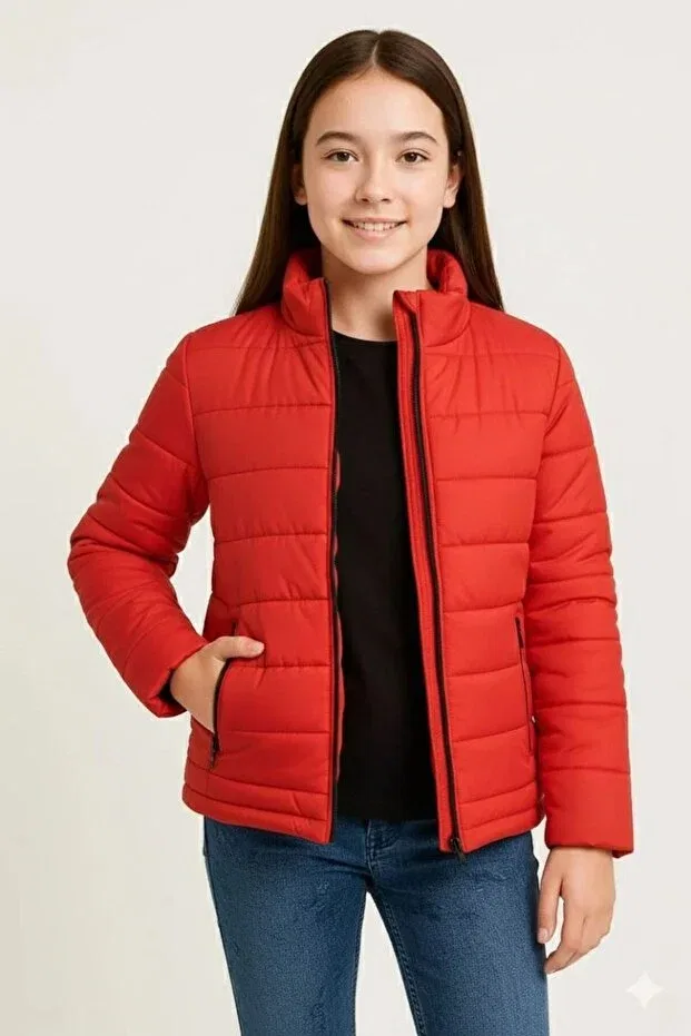 Детское пальто для девочек с принтом Velmorafashion, Red
