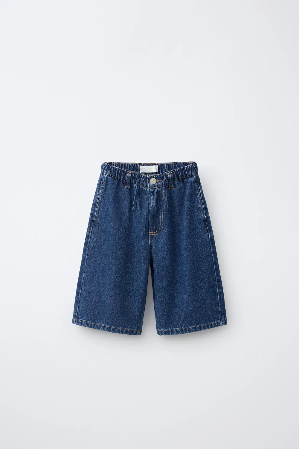 Свободные джинсовые шорты-бермуды ZARA, Mid-blue