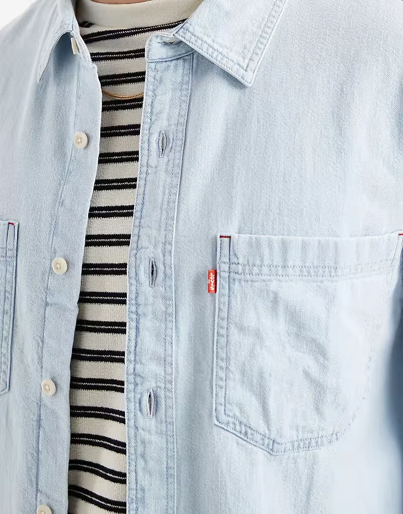 Рабочая куртка Levi's Mariposa светло-голубой — фото 4