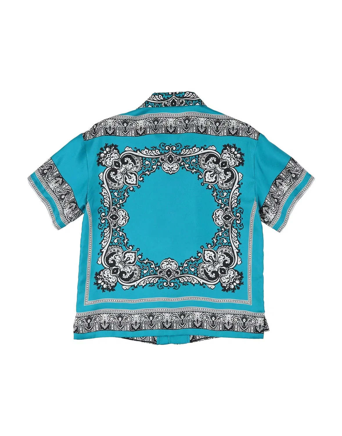 Детская рубашка с коротким рукавом Dolce&Gabbana, бирюзовый — фото 2