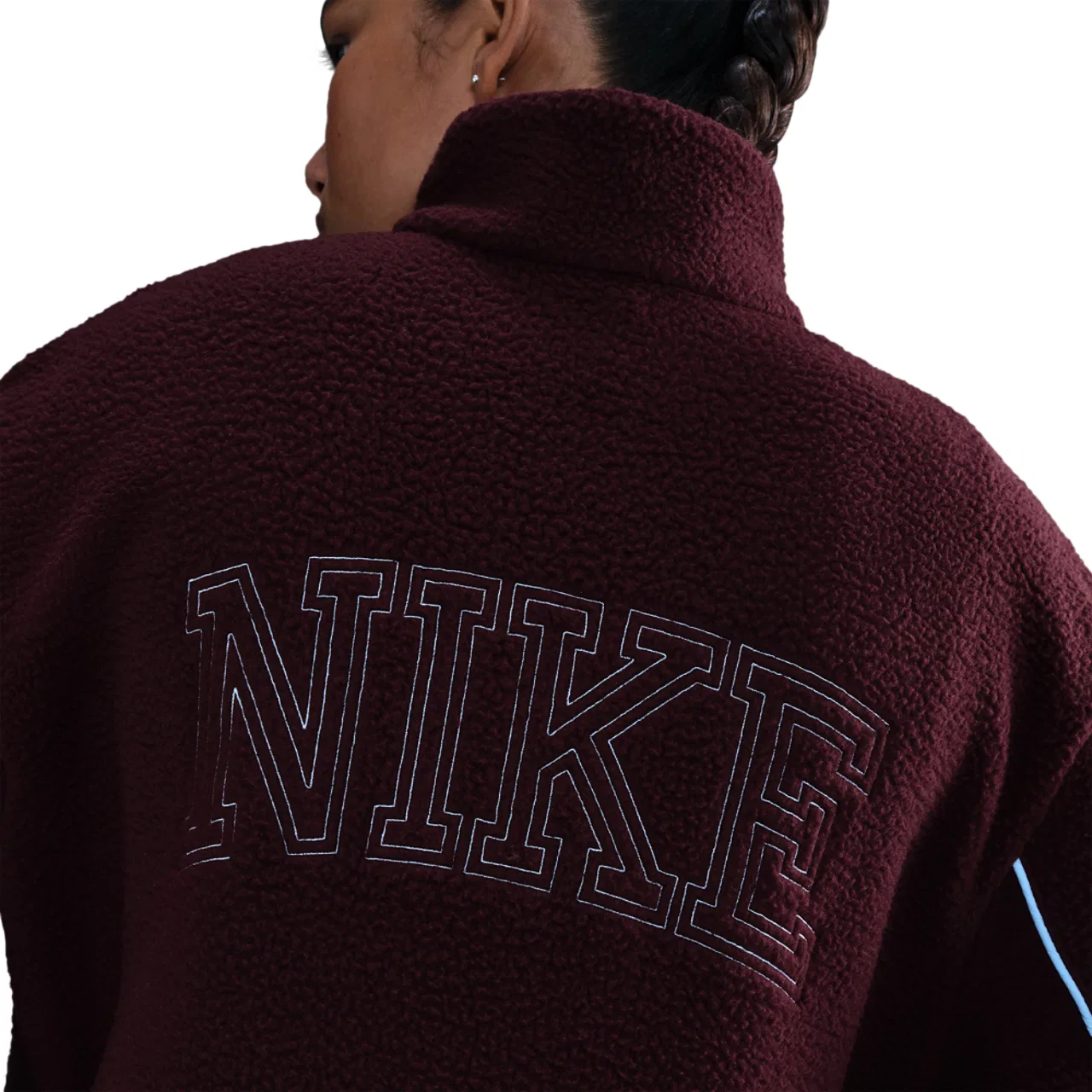 Женская куртка Sherpa Logo Nike, цвет Burgundy Crush/Burgundy Crush — фото 2