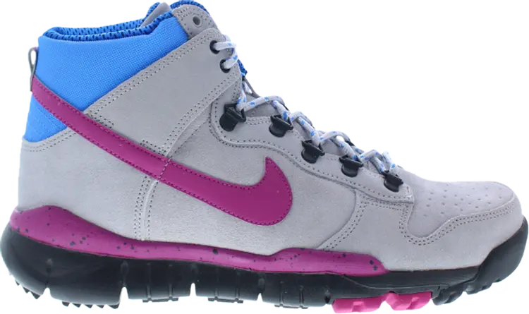 

Кроссовки Nike Stussy x Dunk High OMS Premium 'Grey Rave Pink', серый