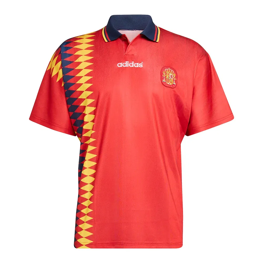 Мужская футболка с принтом Spain Home 1994 Adidas, Red