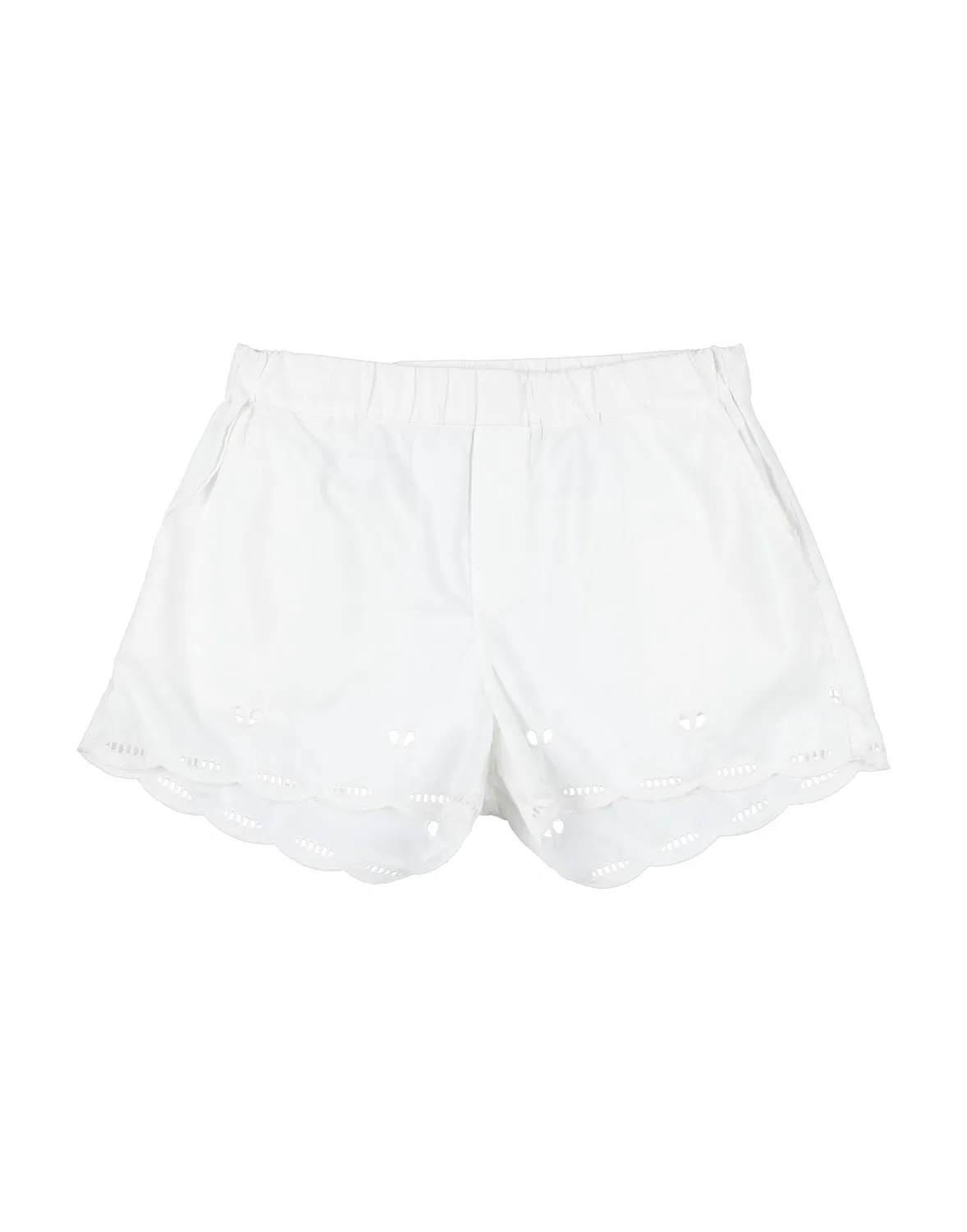 Детские шорты для девочек с вышивкой Stella Mccartney Kids, белый